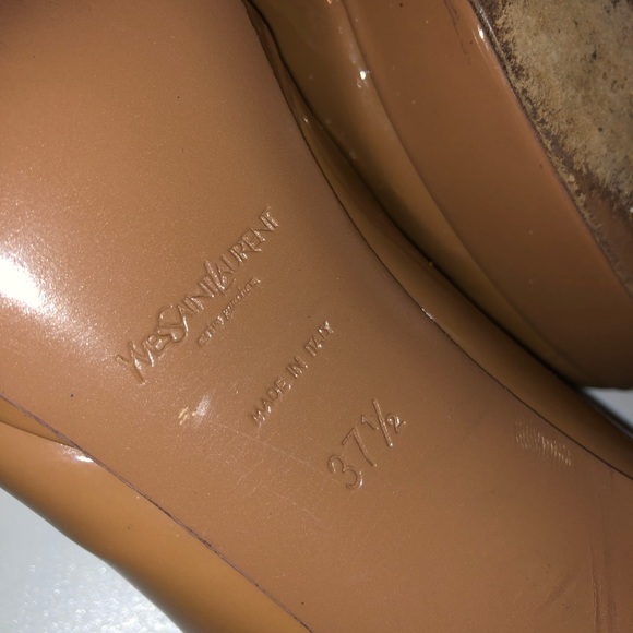YVES SAINT LAURENT Patent Leather Pumps Size: 7.5 | IT 37.5 - Picture 8 of 10